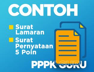 CONTOH SURAT LAMARAN DAN SURAT PERNYATAAN 5 POIN PPPK GURU PEMERINTAH KABUPATEN MUSI RAWAS TAHUN 202